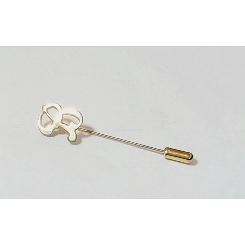 Vintage‎ 1/20 12KGF Stick Pin Initial B Letter 2.25” go-49